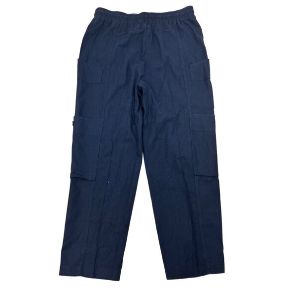 Joie Womens Linen Blend Cargo Pants Navy Size Large Drawstring - Picture 7 of 9